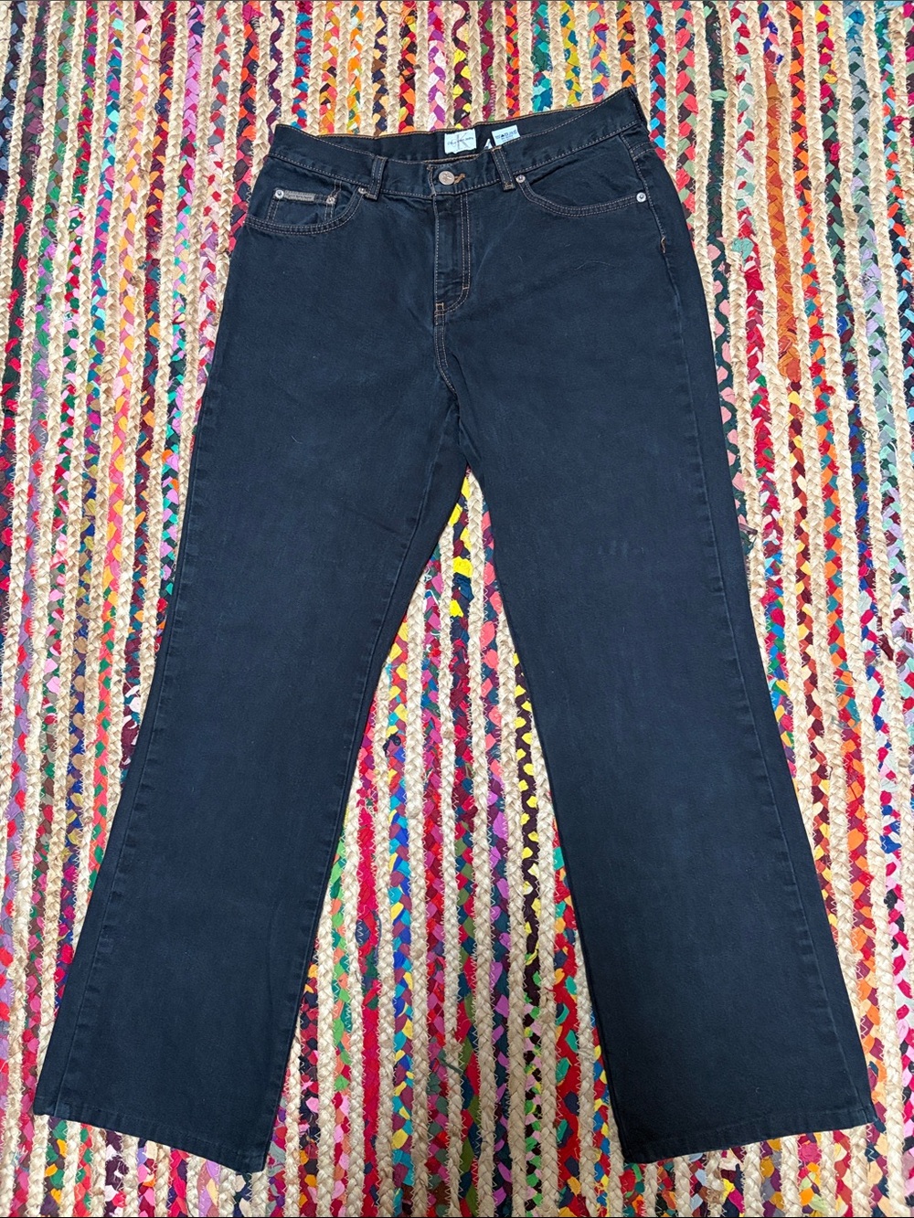 Calvin Klein Jeans Black Straight-Leg Denim